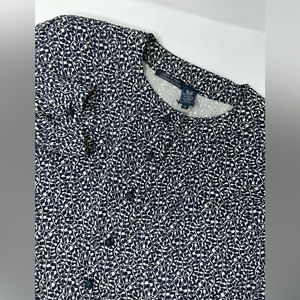 Vintage Emanuel Ungaro Silk Shirt Dress Sz 12 Pockets Front 1/4 Button S4